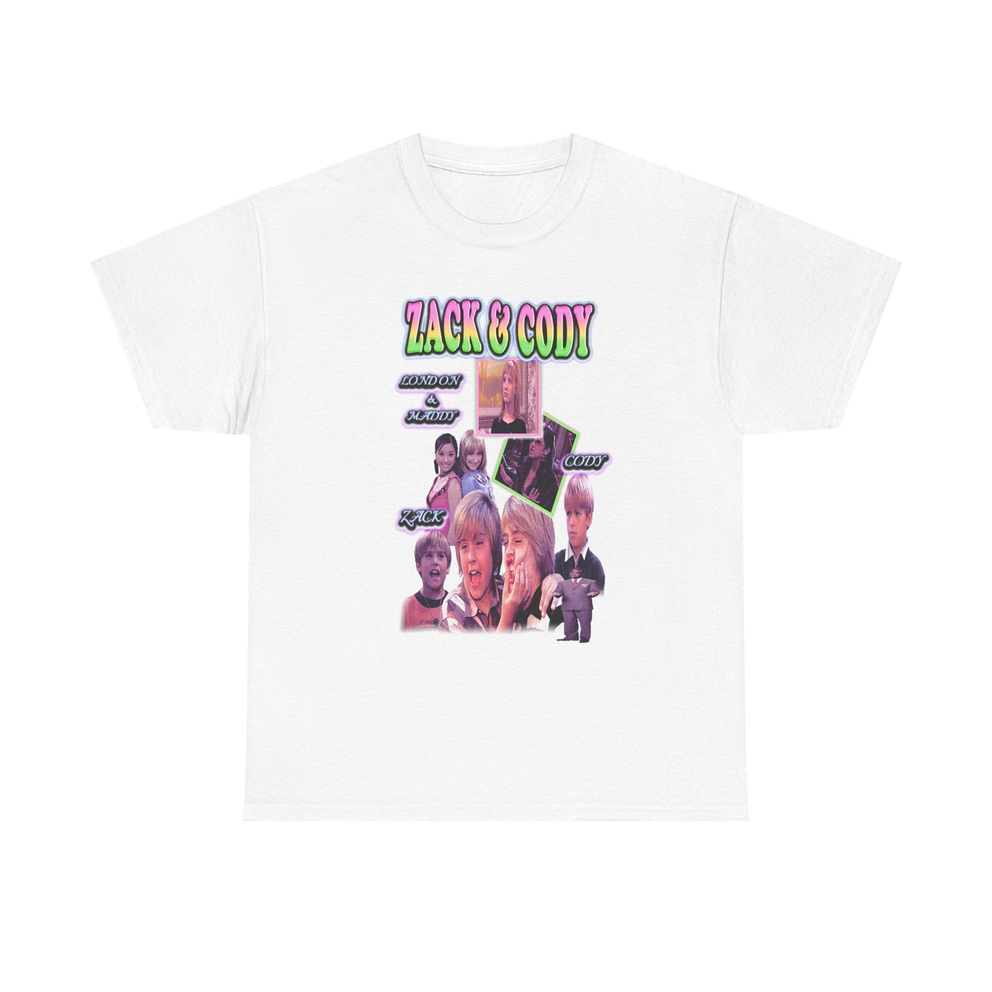Retro Zack & Cody Unisex Heavy Cotton Tailor Tee - Nostalgic TV T-Shirt for Fans