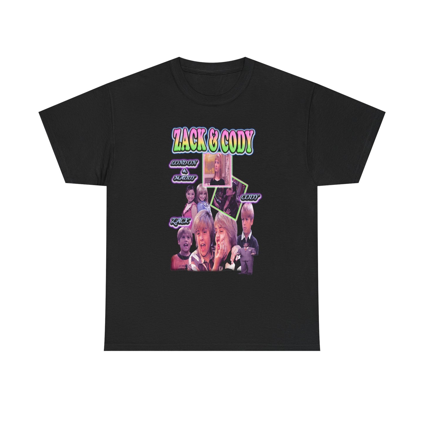 Retro Zack & Cody Unisex Heavy Cotton Tailor Tee - Nostalgic TV T-Shirt for Fans