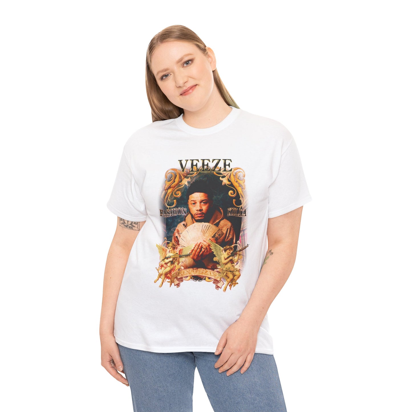 Vintage Style VEEZE Graphic Unisex Heavy Cotton Tee