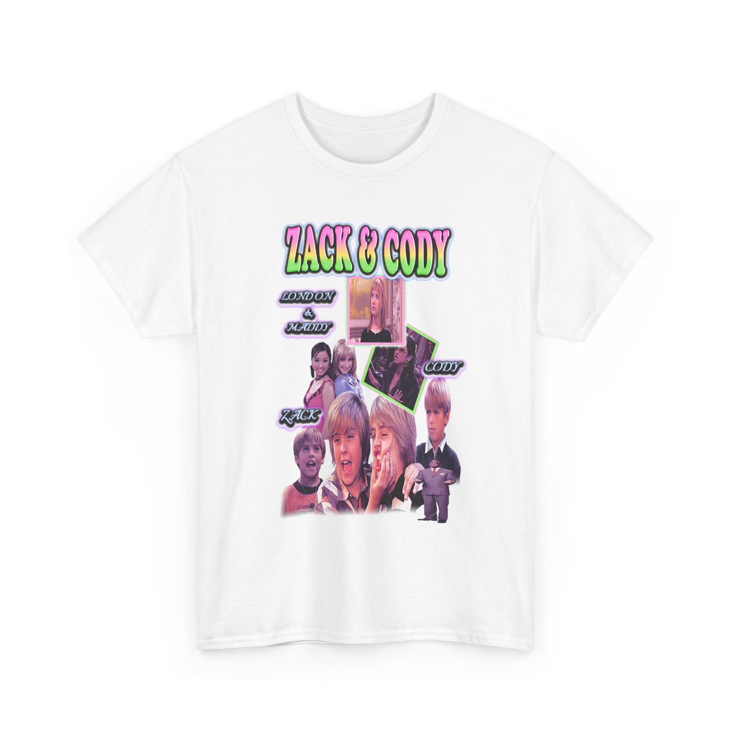 Retro Zack & Cody Unisex Heavy Cotton  Tailor Tee - Nostalgic TV T-Shirt for Fans