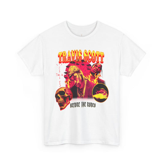 Travis Scott Before The Rodeo Heavy Cotton Tailor Tee - Stylish Concert Merch Shirt